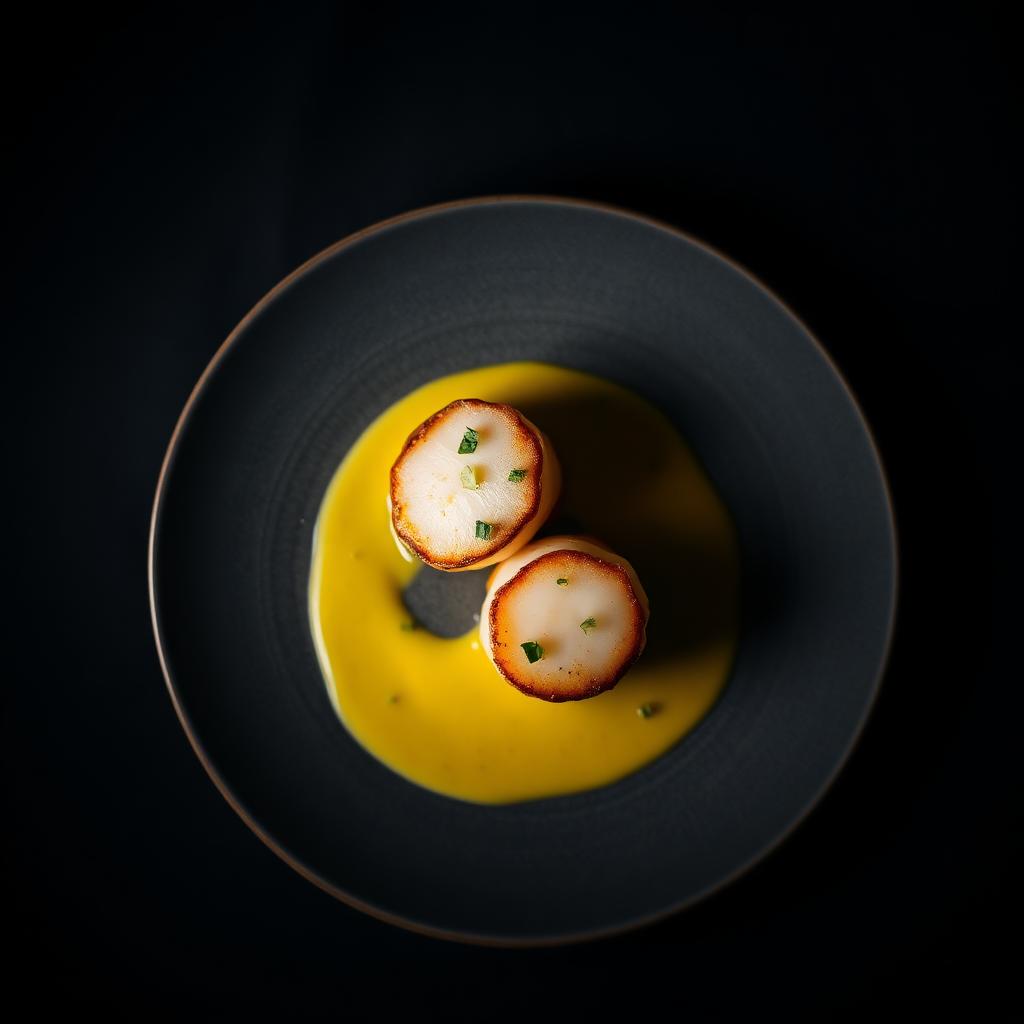 Coquilles met saffraan-beurre blanc